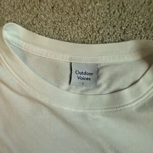 Outdoor Voices Women’s long sleeve white t shirt